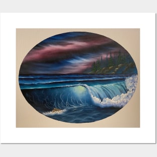 Oval Night Seascape Posters and Art